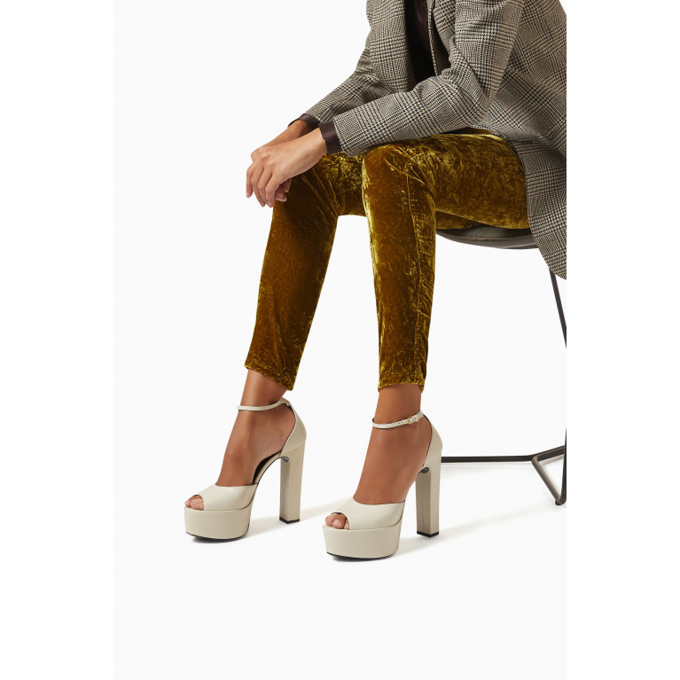 Saint Laurent - Jodie Platform Sandals in Leather