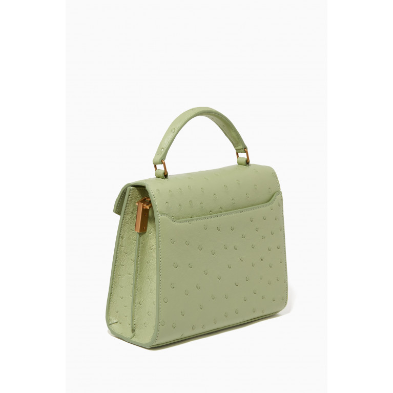 Saint Laurent - Mini Cassandra Top-handle Bag in Ostrich