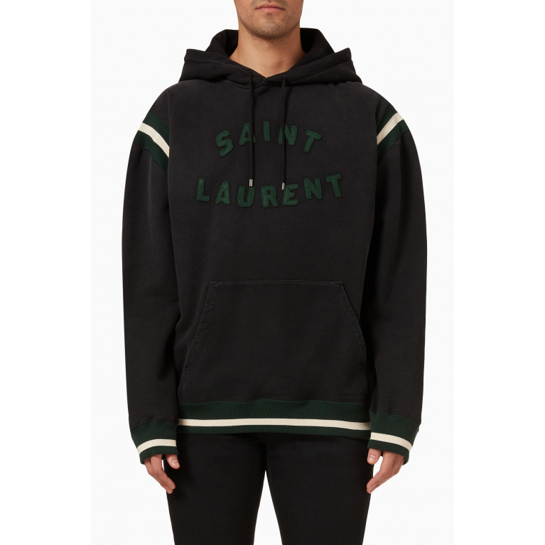 Saint Laurent - Logo Hoodie in Organic Cotton