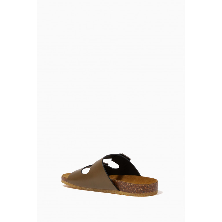 Saint Laurent - Jimmy Slide Sandals in Smooth Leather