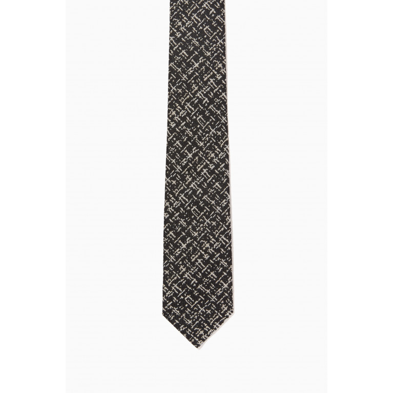 Saint Laurent - Tie in Silk & Wool Jacquard Tweed