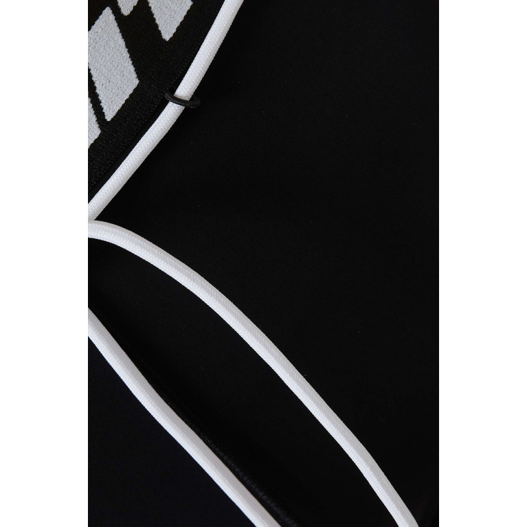 Off-White - Logo Band Drawstring Shorts in Stretch Nylon