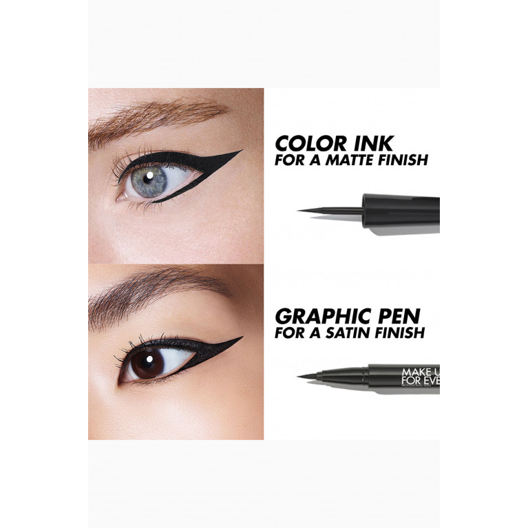 Make Up For Ever - 01 - Black Aqua Resist Graphic Pen, 0.52ml
