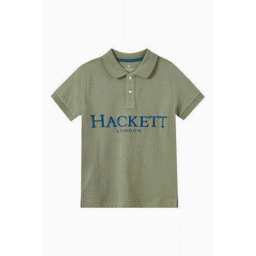 Hackett London - Logo Polo T-shirt in Cotton Green