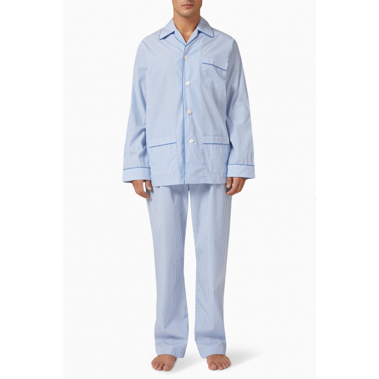 Derek Rose - James 1 Striped Pyjama Set in Cotton