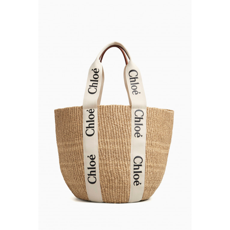 Chloé - x Mifuko Woody Large Basket Bag in Fair-trade Paper