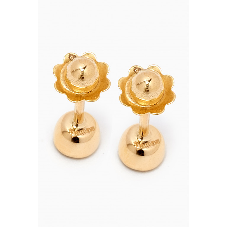 Damas - Ara Peridot August Birthstone Stud Earrings in 18kt Yellow Gold