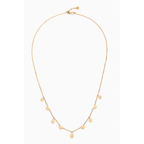 Damas - Glacial Frost Diamond Necklace in 18kt Yellow Gold