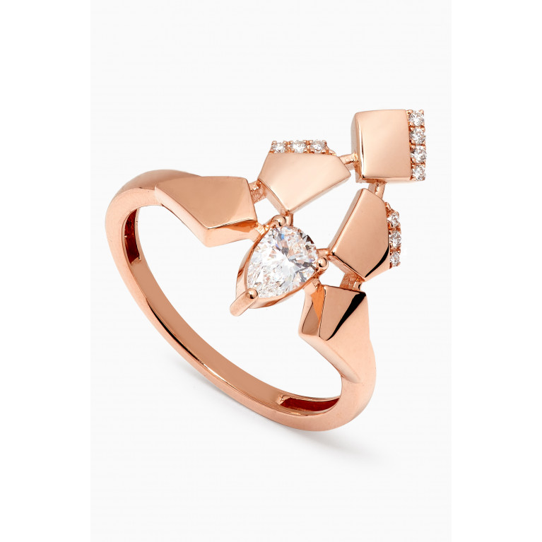 Damas - Glacial Frost Diamond Ring in 18kt Rose Gold