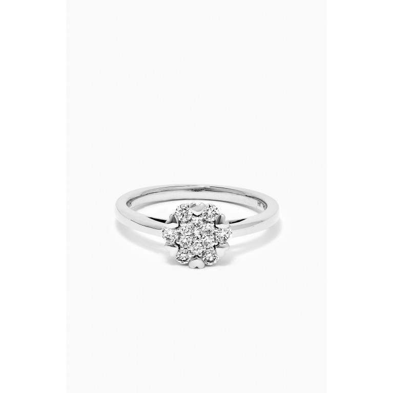Damas - Heart to Heart Diamond Ring in 18kt White Gold White