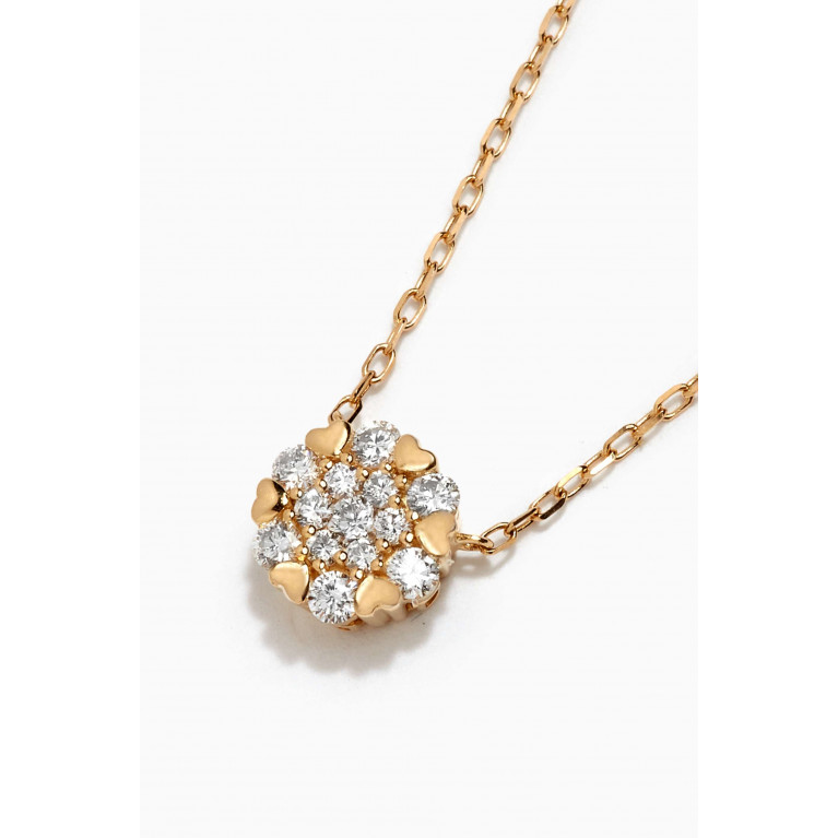 Damas - Heart to Heart Diamond Necklace in 18kt Yellow Gold Yellow