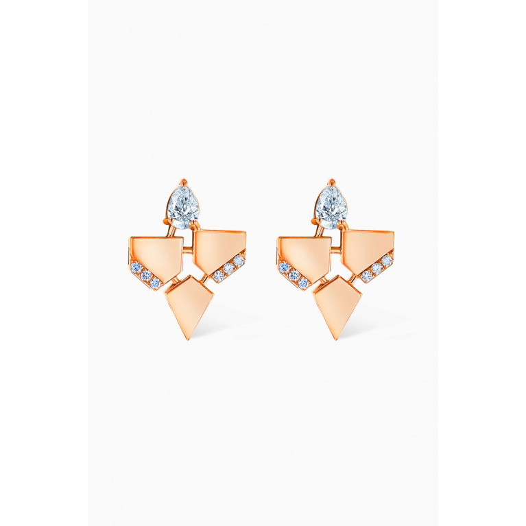 Damas - Glacial Frost Diamond Single Earring in 18kt Rose Gold