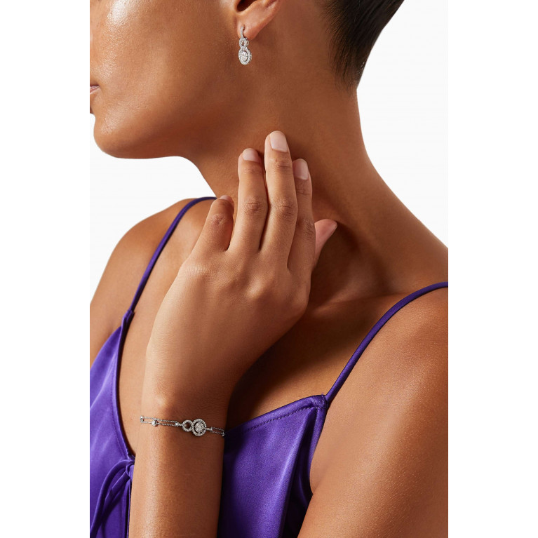 Damas - OneSixEight Infinity Diamond Earrings in 18k White Gold