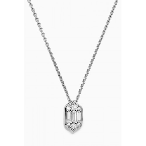 Damas - Palace Baguette Diamond Necklace in 18k White Gold