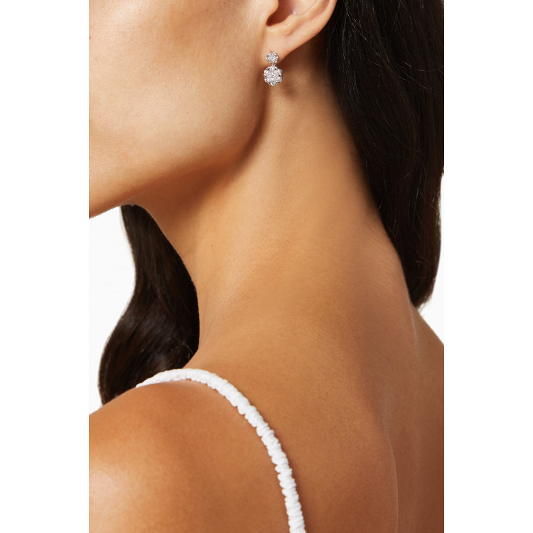 Damas - Heart to Heart Diamond Earrings in 18kt White Gold White