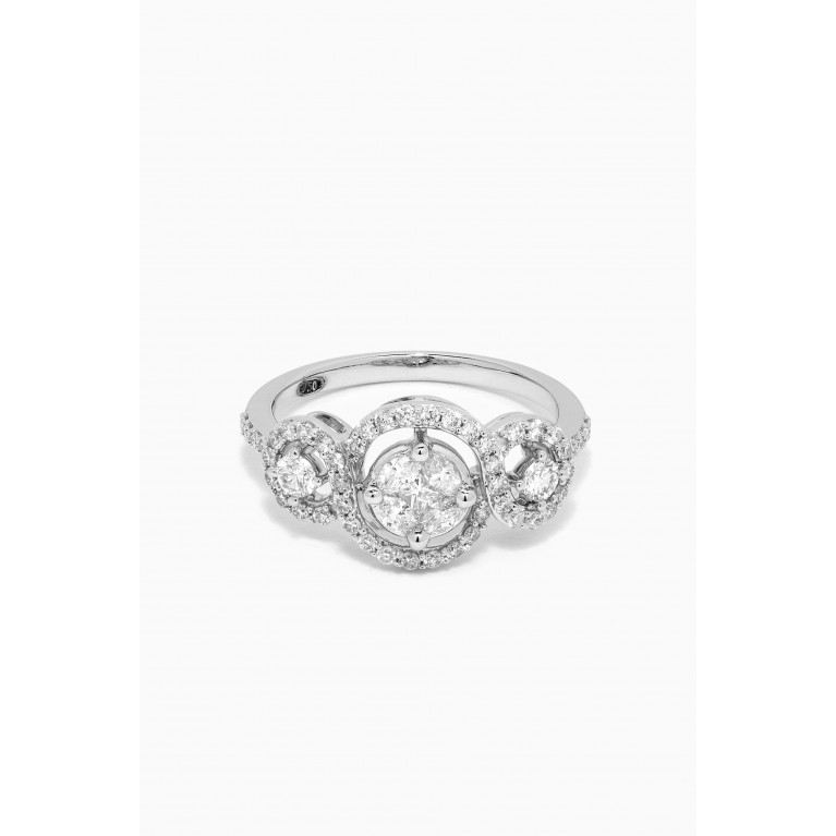 Damas - OneSixEight Diamond Ring in 18kt White Gold