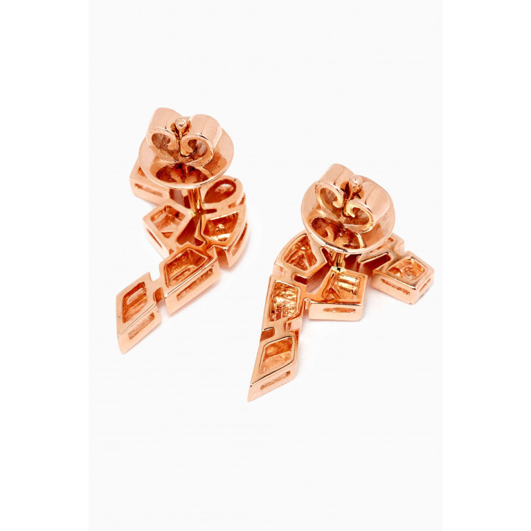 Damas - Glacial Frost Diamond Earrings in 18kt Rose Gold