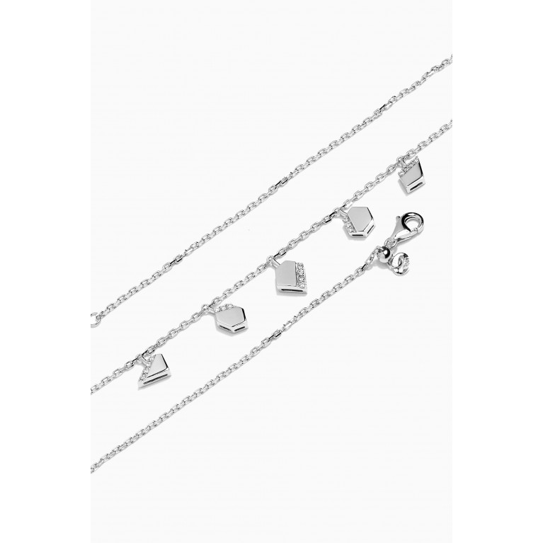 Damas - Glacial Frost Diamond Necklace in 18kt White Gold