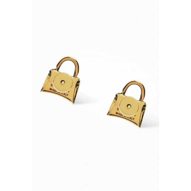 Balenciaga - Bag XS Stud Earrings in Brass