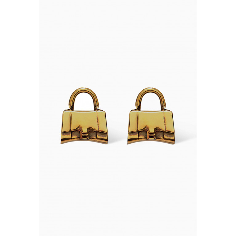 Balenciaga - Bag XS Stud Earrings in Brass