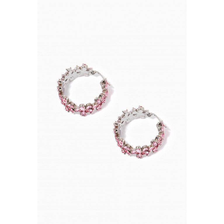 Amina Muaddi - Lily Mini Hoop Earrings Pink