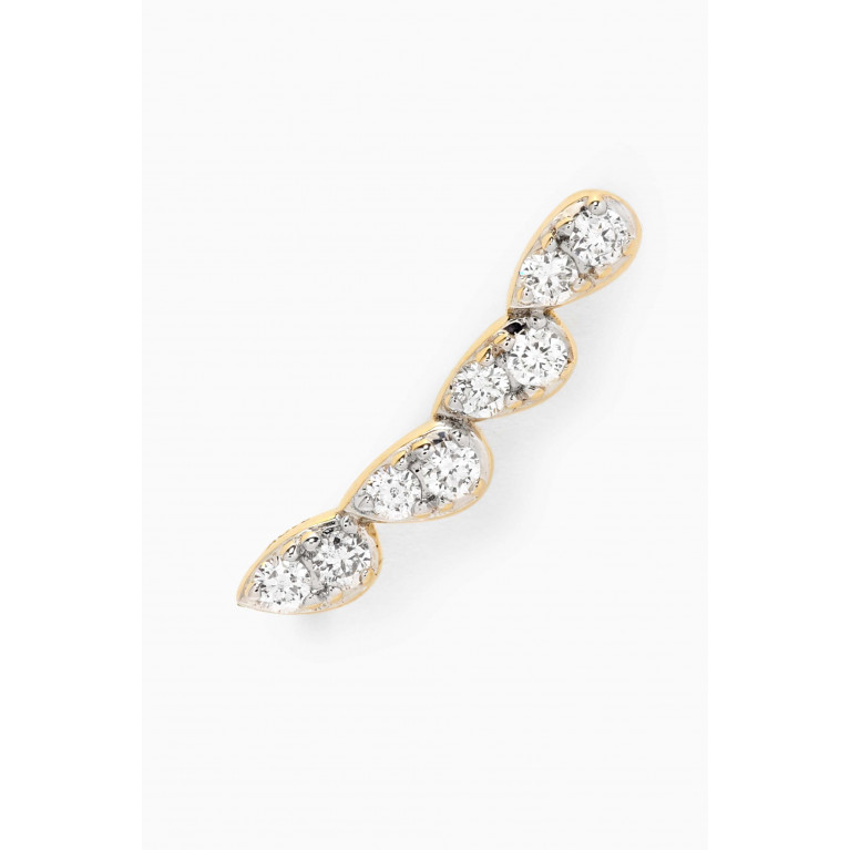 STONE AND STRAND - Diamond Dewdrop Single Climber in 10kt Yellow Gold