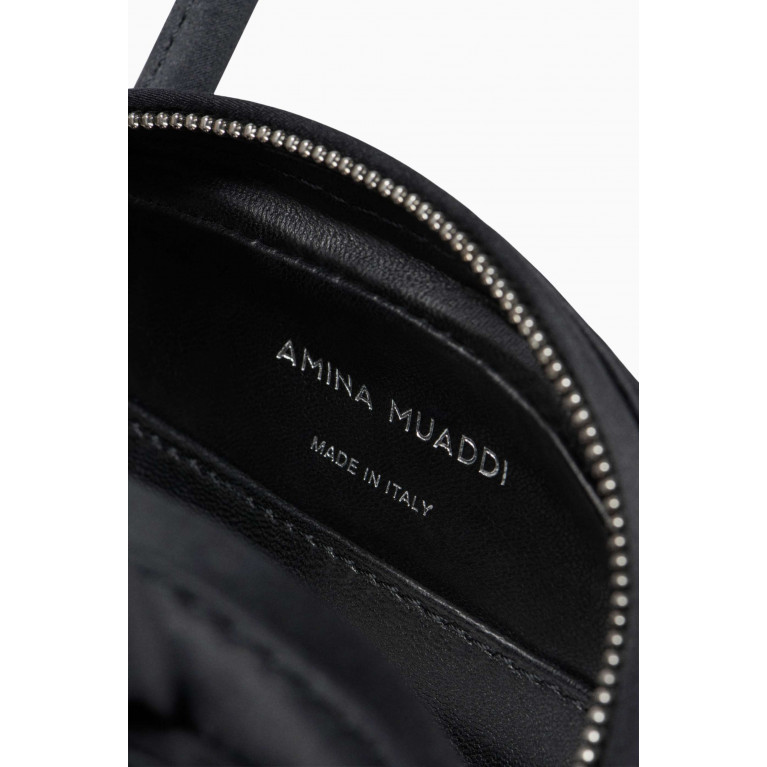 Amina Muaddi - Super Amini Ciao Bella Top-handle Bag in Satin Black
