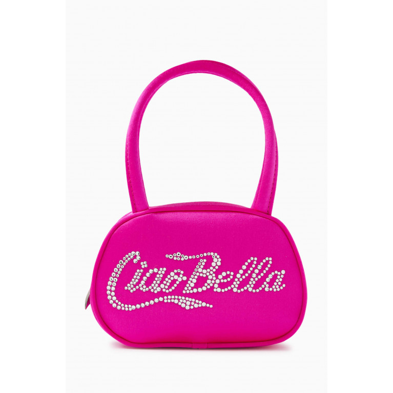 Amina Muaddi - Super Amini Ciao Bella Top-handle Bag in Satin Pink
