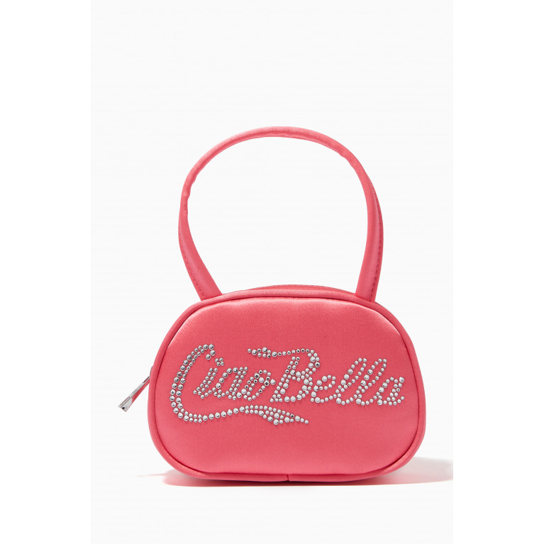 Amina Muaddi - Super Amini Ciao Bella Top-handle Bag in Satin Pink