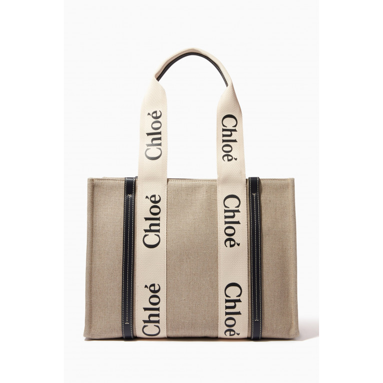 Chloé - Medium Woody Tote Bag in Canvas
