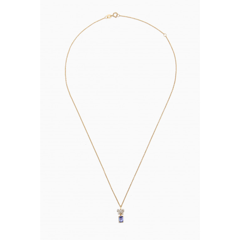 STONE AND STRAND - Royal Blue Necklace in 10k tYellow Gold