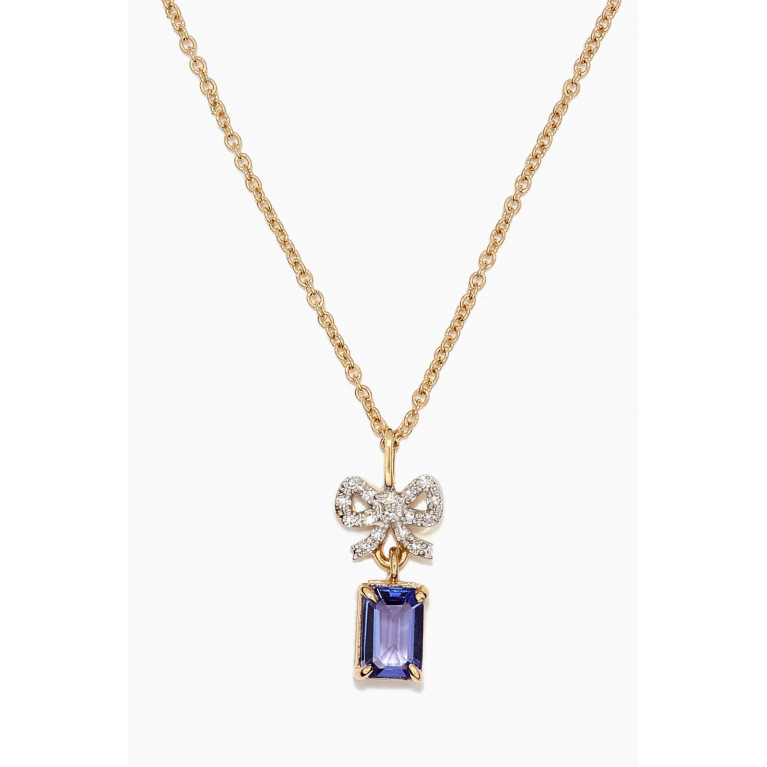 STONE AND STRAND - Royal Blue Necklace in 10k tYellow Gold