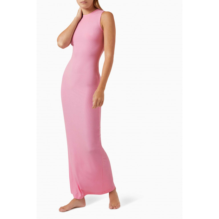 SKIMS - Soft Lounge Sleeveless Maxi Dress in Stretch-modal Cotton Candy