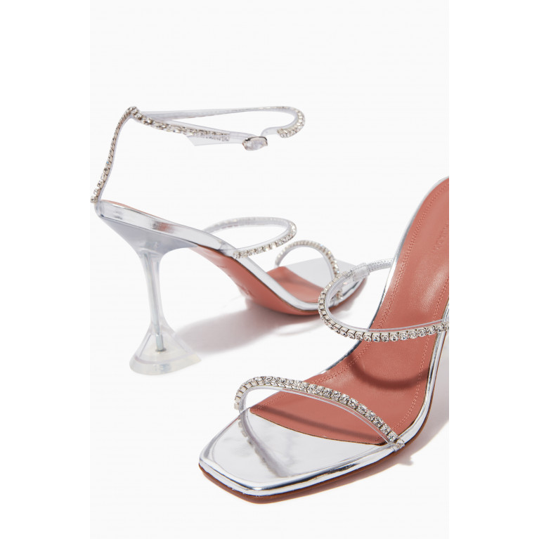 Amina Muaddi - Gilda Glass 95 Crystal Sandals in PVC Multicolour