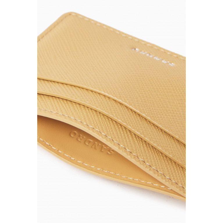 Sandro - Card Holder in Leather Neutral