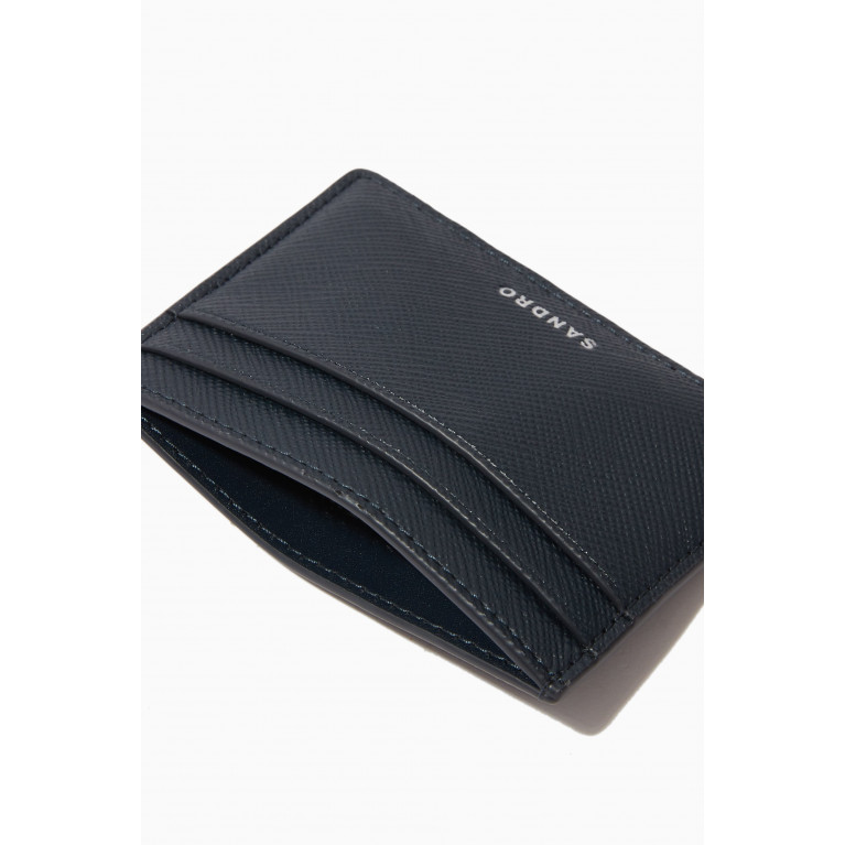 Sandro - Card Holder in Leather Blue
