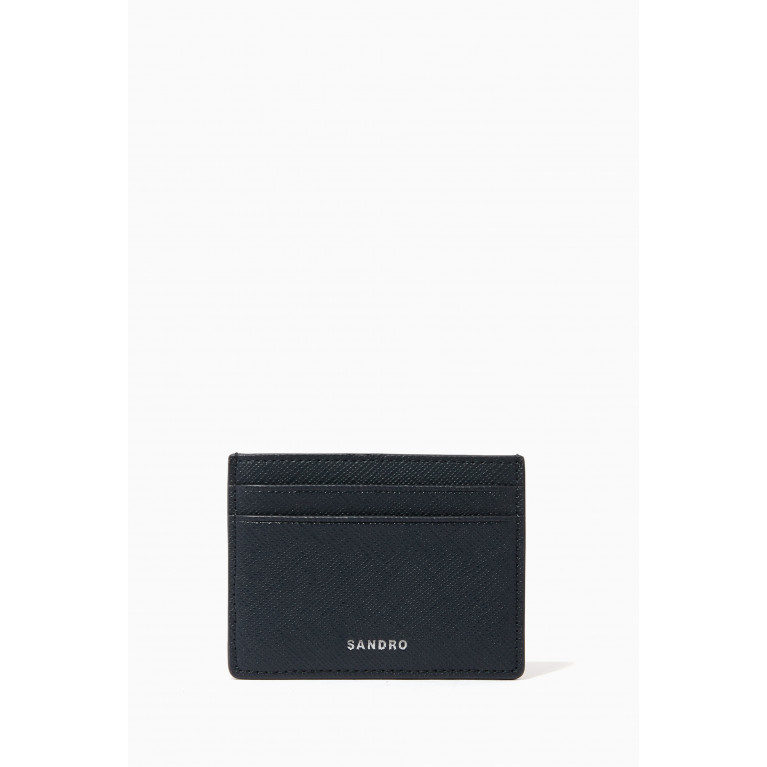 Sandro - Card Holder in Leather Blue
