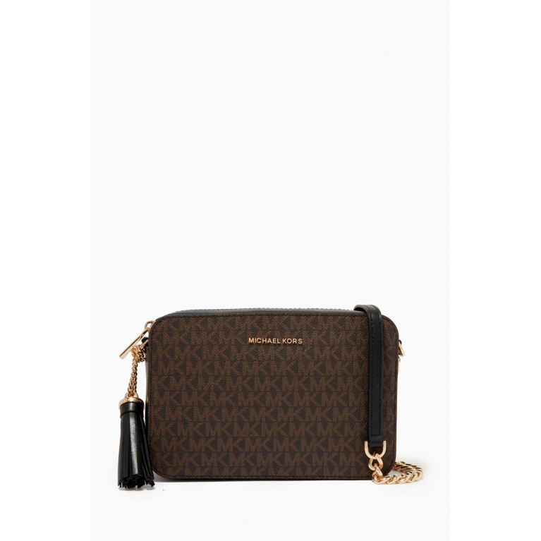 MICHAEL KORS - Ginny Camera Bag in Logo-print Canvas & Leather