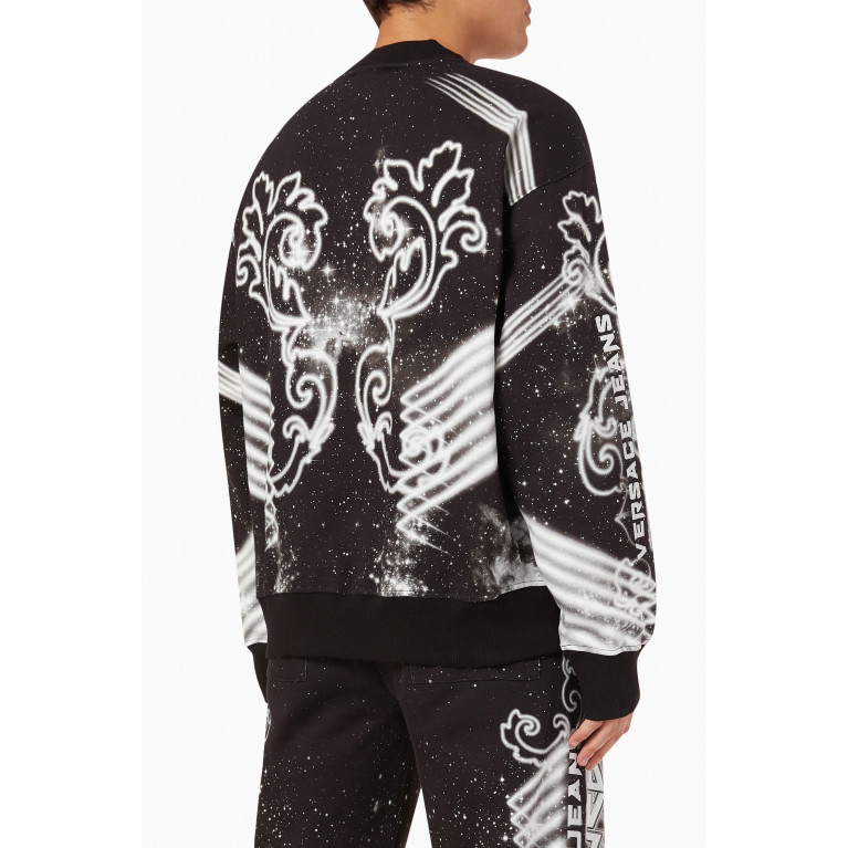 Versace Jeans Couture - Galaxy-print Sweatshirt in Cotton
