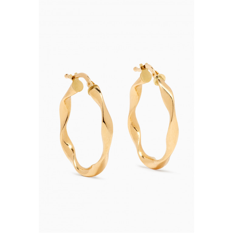 M's Gems - Sinuoso Hoop Earrings in 18kt Yellow Gold
