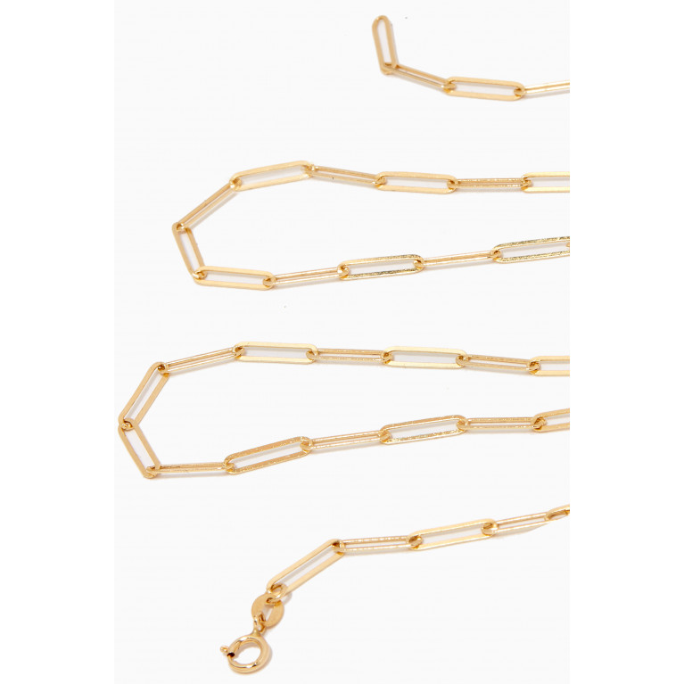 M's Gems - Aida Paperclip Necklace in 18kt Yellow Gold