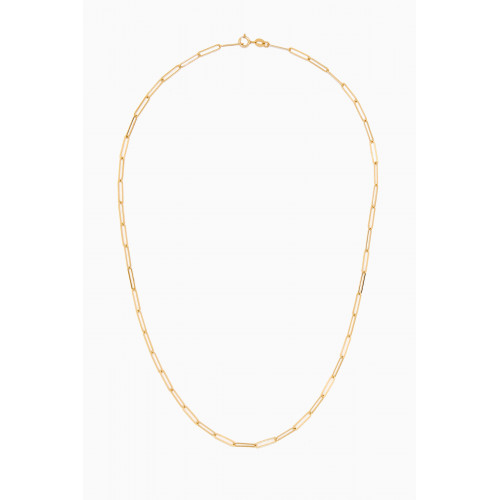 M's Gems - Aida Paperclip Necklace in 18kt Yellow Gold