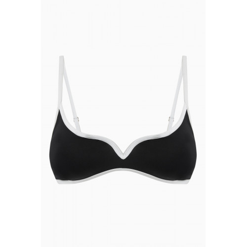 Leslie Amon - Caro Bikini Top in Recycled Nylon Black