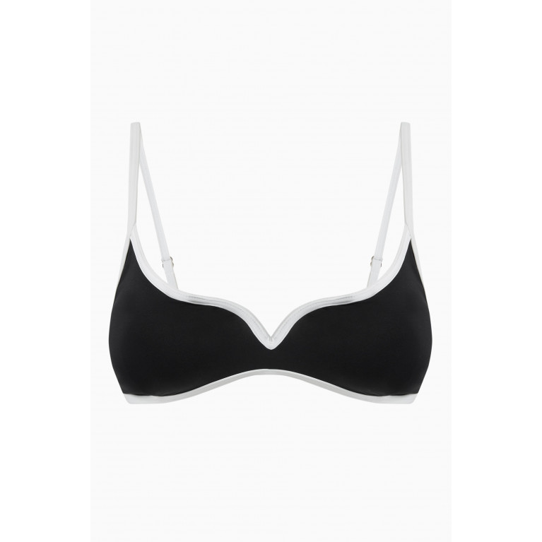 Leslie Amon - Caro Bikini Top in Recycled Nylon Black
