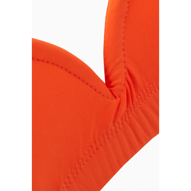 Leslie Amon - Caro Bikini Top in Recycled Nylon Orange
