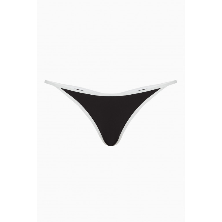 Leslie Amon - Caro Bikini Bottom in Stretch Nylon Black