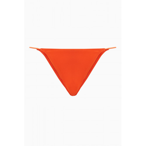 Leslie Amon - Caro Bikini Bottom in Stretch Nylon Orange