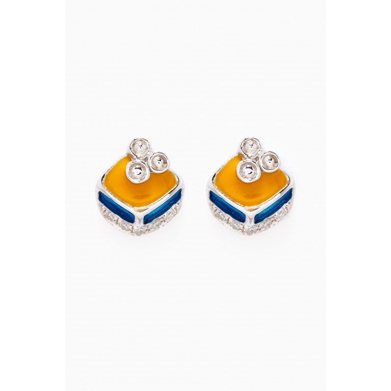 Baby Fitaihi - Cake Diamond Earrings in 18kt White Gold