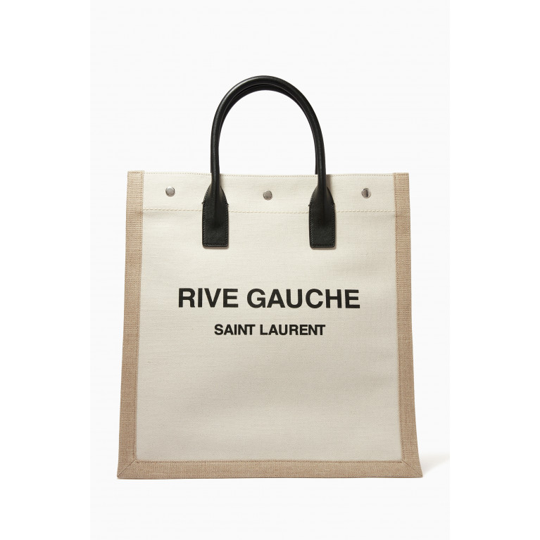 Saint Laurent - Rive Gauche N/S Shopping Bag in Canvas & Leather