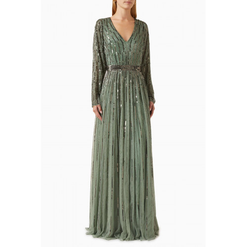 Mac Duggal - Sequin Gown Green